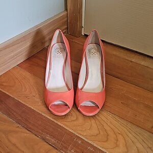 Vince Camuto Women's Berit Peep-Toe Pump "coral reef" color 🪸